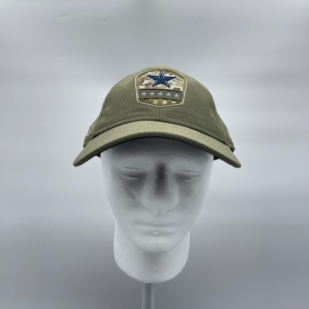 New Era 9TWENTY OSFM NFL Dallas Cowboys Cap Olive Green Salute to Service Hat